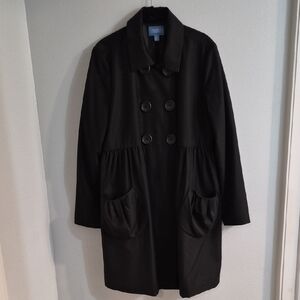 Vintage Vera Wang Black Pea Coat